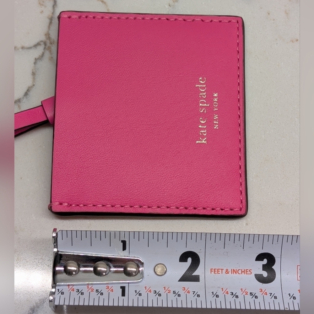 Kate Spade Leather Pouch with Mirror Heart - EUC - Pink - Picture 4 of 11